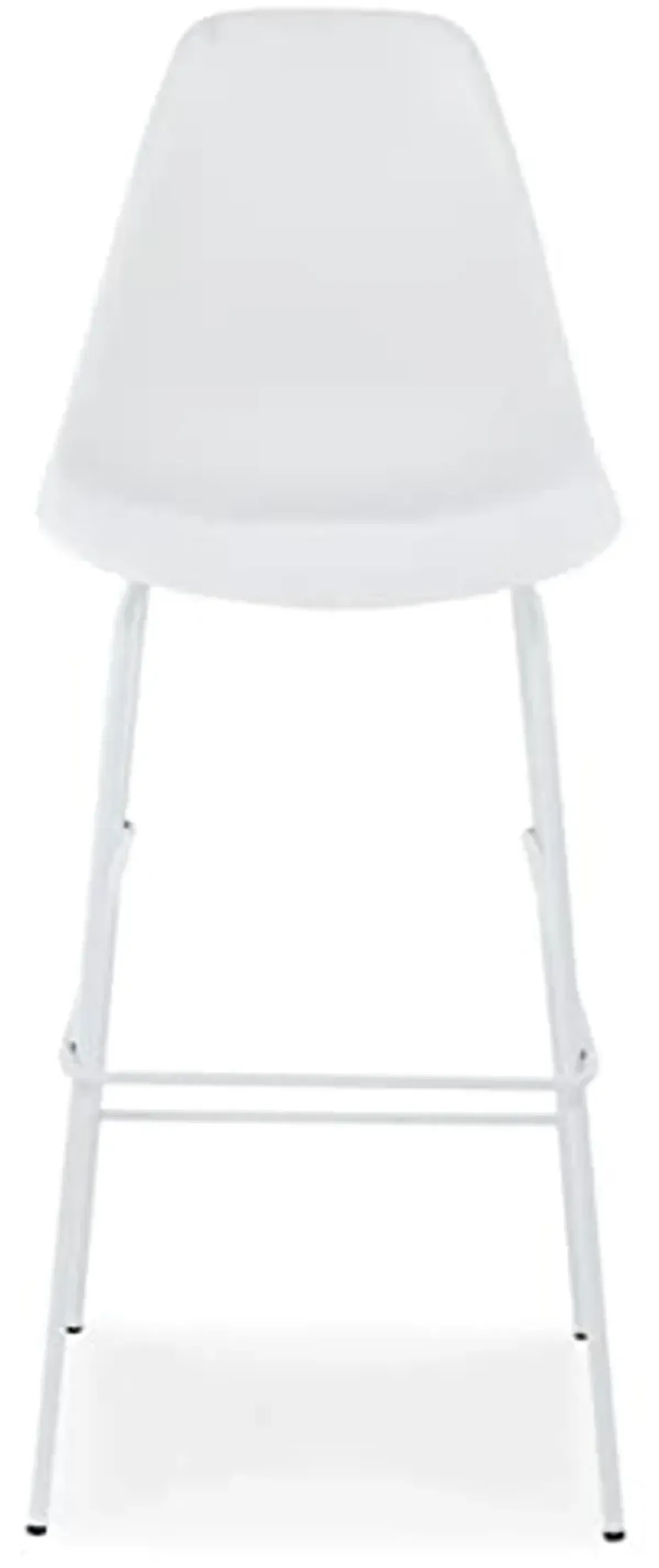 Signature Design by Ashley Forestead Modern Bar Height Bucket Barstool, 2 Count, White