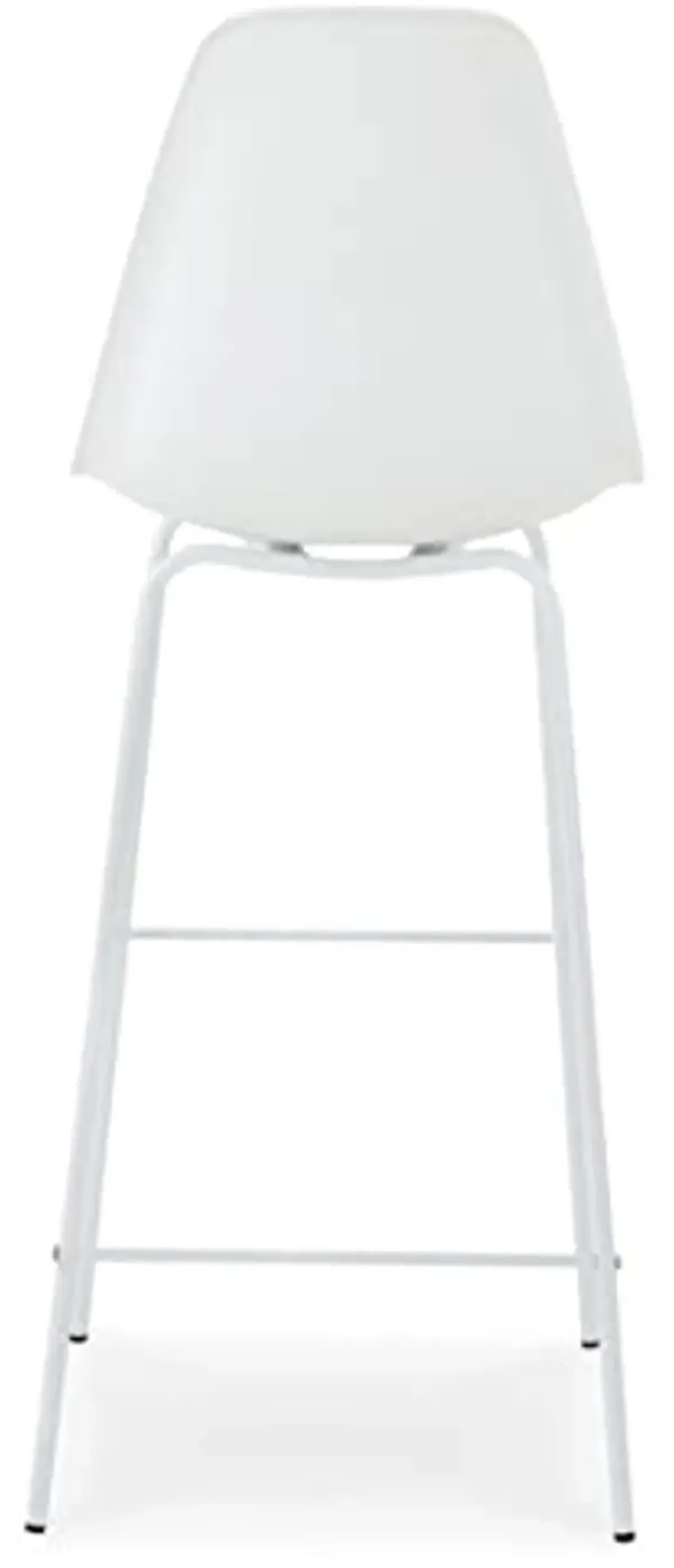 Signature Design by Ashley Forestead Modern Bar Height Bucket Barstool, 2 Count, White