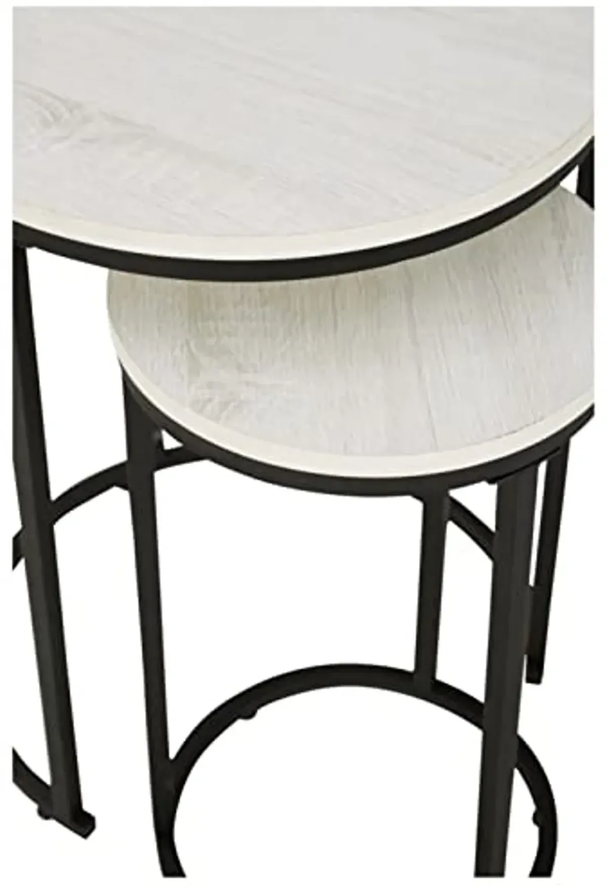 Signature Design by Ashley Briarsboro Nesting Accent Table Set of 2, 18"W x 18"D x 23"H, White