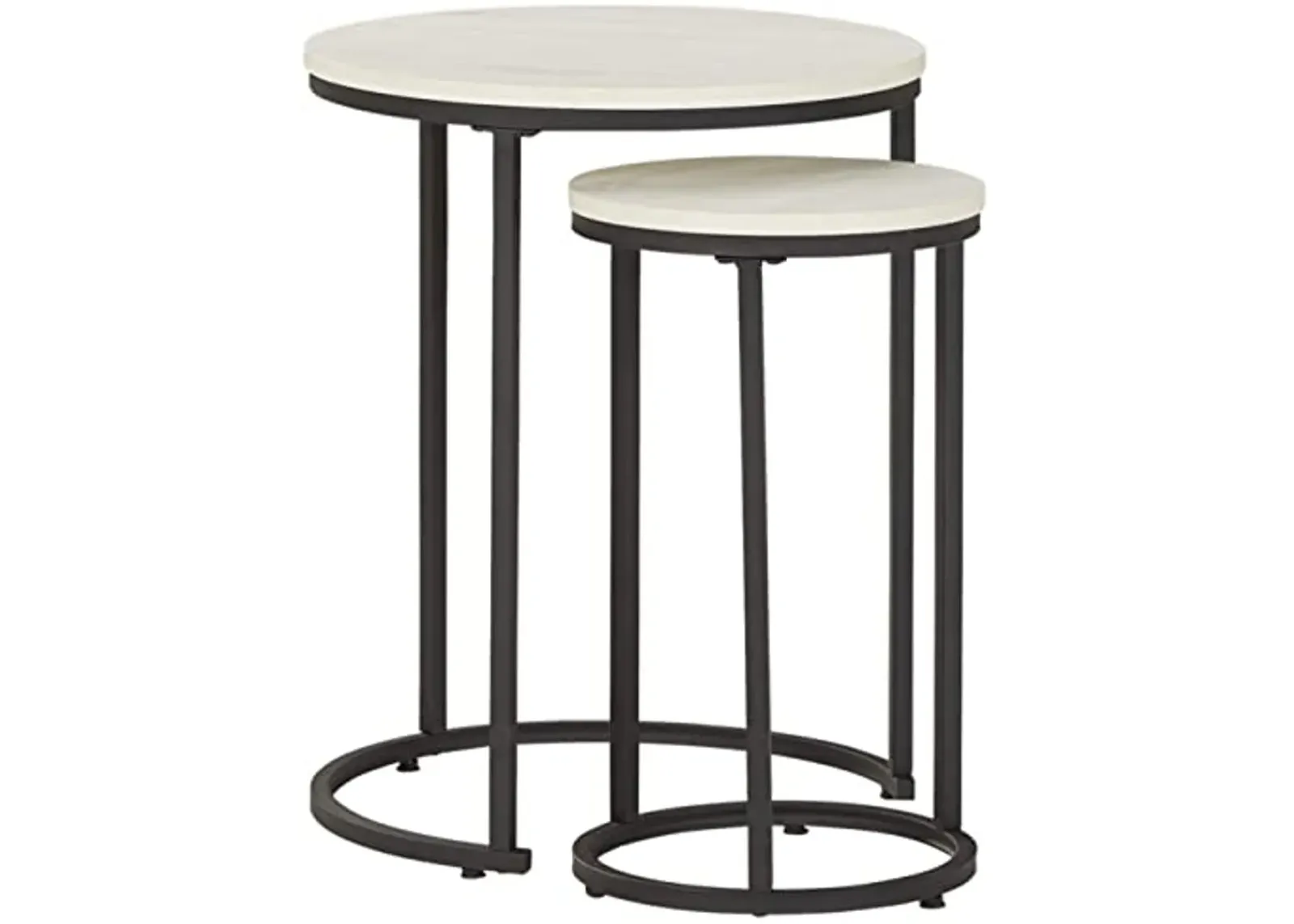 Signature Design by Ashley Briarsboro Nesting Accent Table Set of 2, 18"W x 18"D x 23"H, White