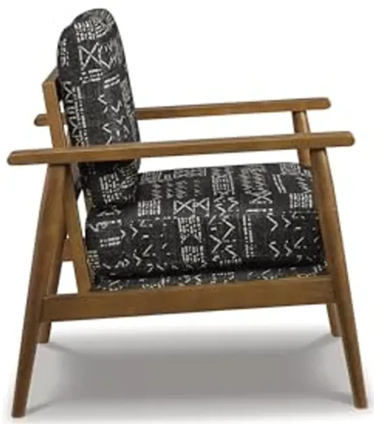 Signature Design by Ashley Bevyn Mid-Century Modern Upholstered Accent Chair, Printed Black