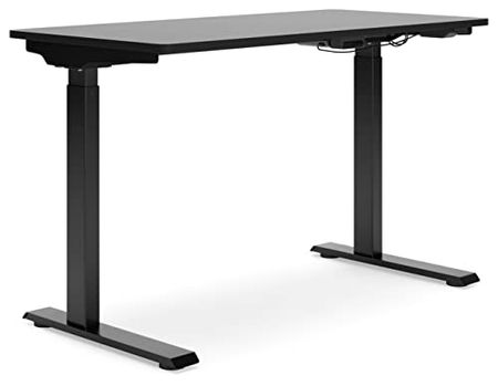 Signature Design by Ashley Lynxtyn Modern Adjustable Height Desk, Black