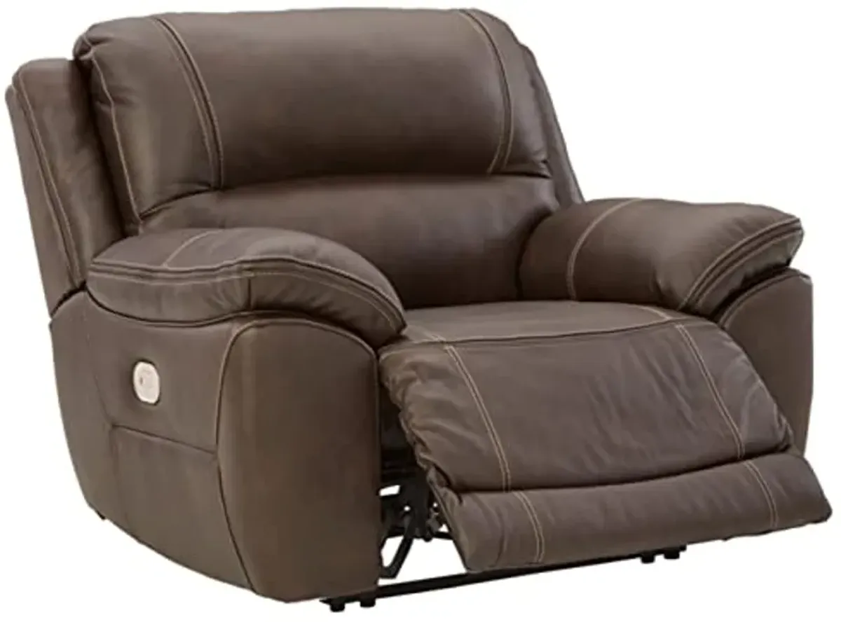 Signature Design by Ashley Dunleith Zero Wall Recliner with Power Headrest, Brown