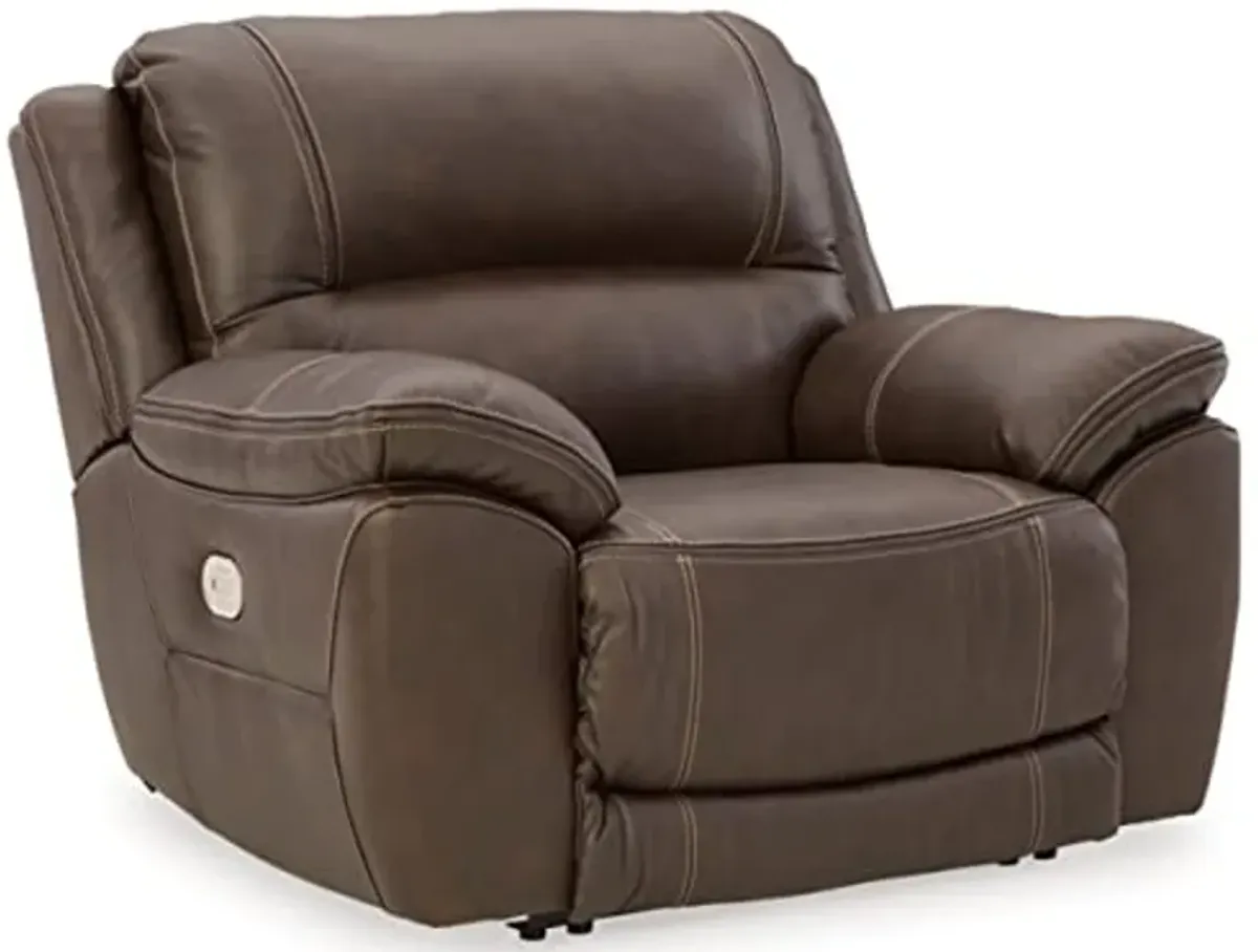 Signature Design by Ashley Dunleith Zero Wall Recliner with Power Headrest, Brown