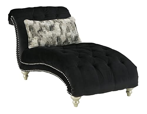 Signature Design by Ashley Harriotte Modern Tufted Chaise, Black