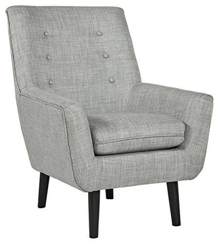 Signature Design by Ashley Zossen Contemporary Button Tufted Accent Chair, Gray