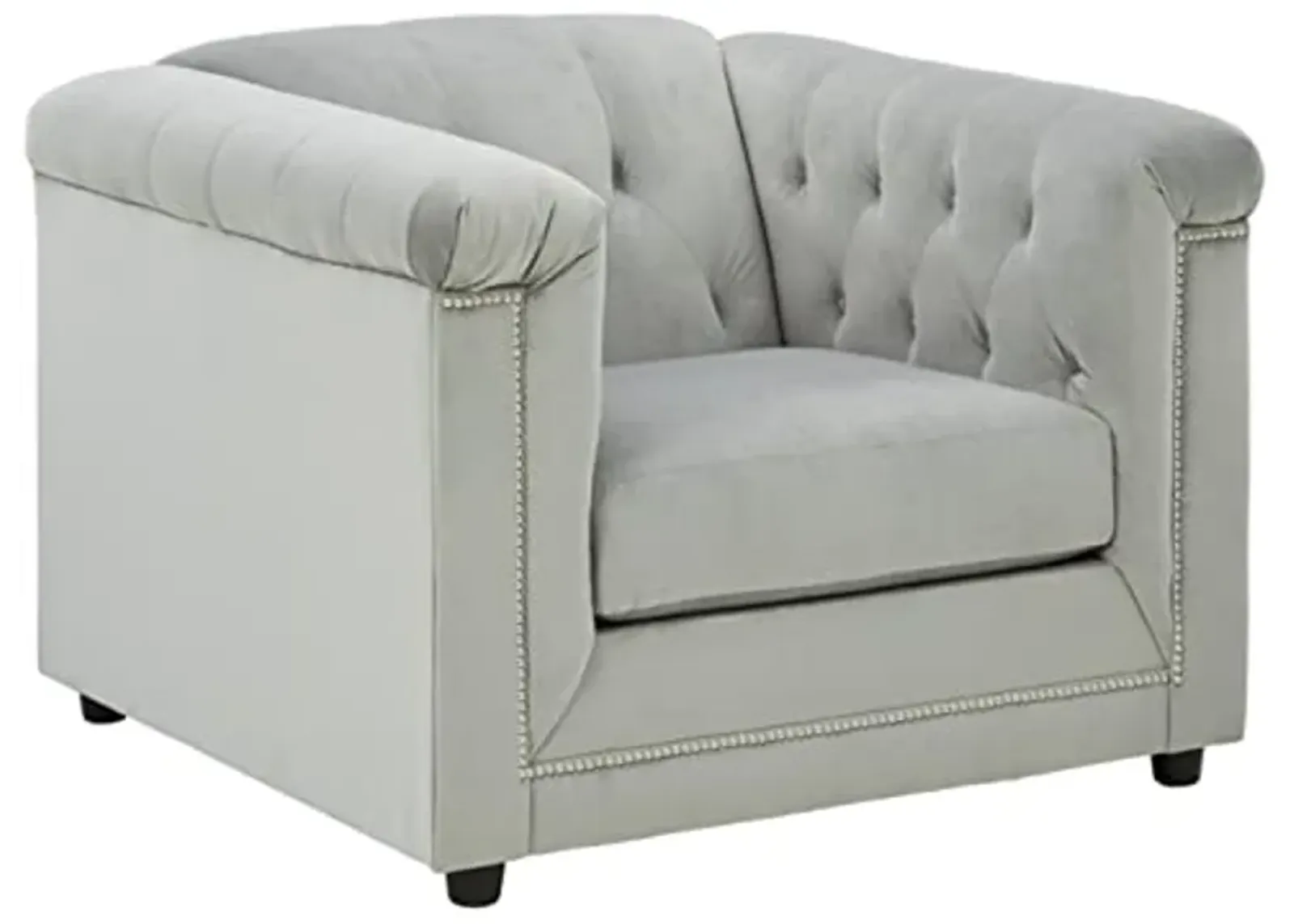 Signature Design by Ashley Josanna Classic Tufted Upholstered Chair, Gray