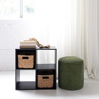 Signature Design by Ashley Langdrew Contemporary 4 Cube Storage Organizer or Bookcase, Black