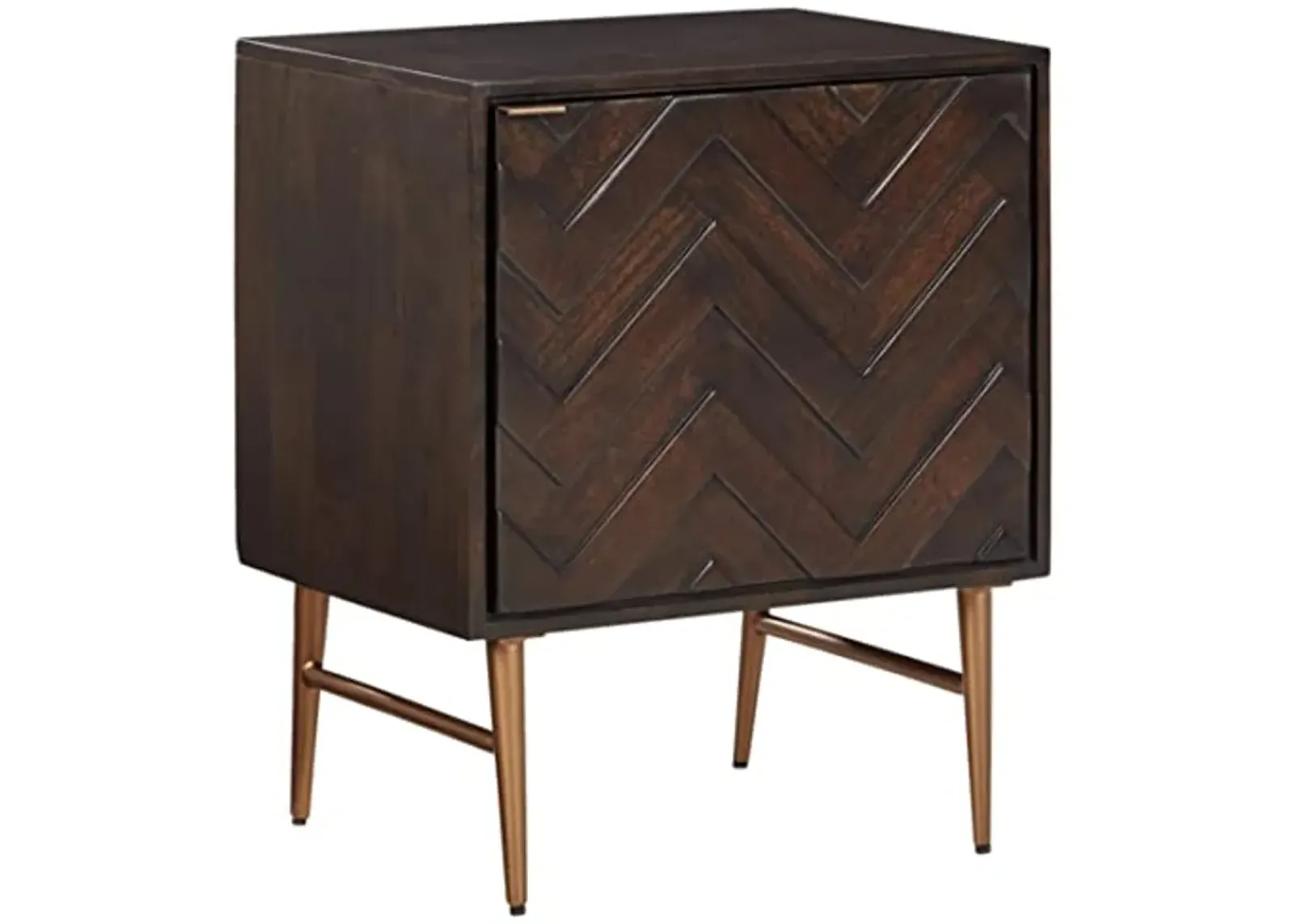 Signature Design by Ashley Dorvale Contemporary Accent End Table or Nightstand, 26.88" Tall, Dark Brown