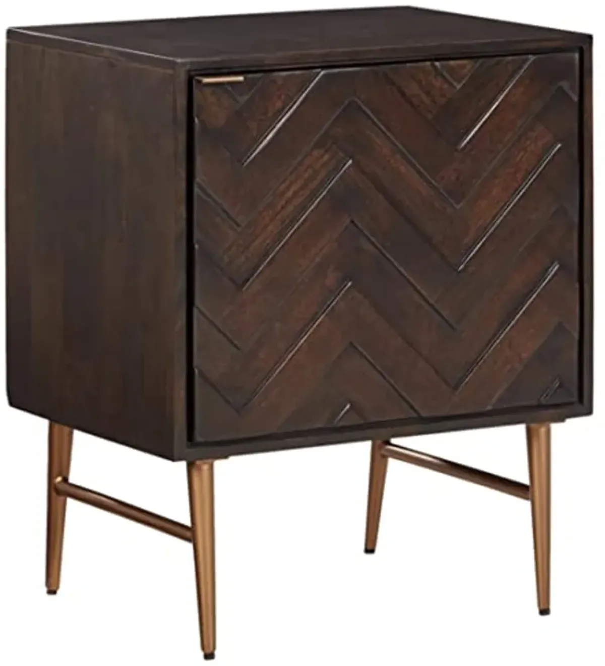 Signature Design by Ashley Dorvale Contemporary Accent End Table or Nightstand, 26.88" Tall, Dark Brown