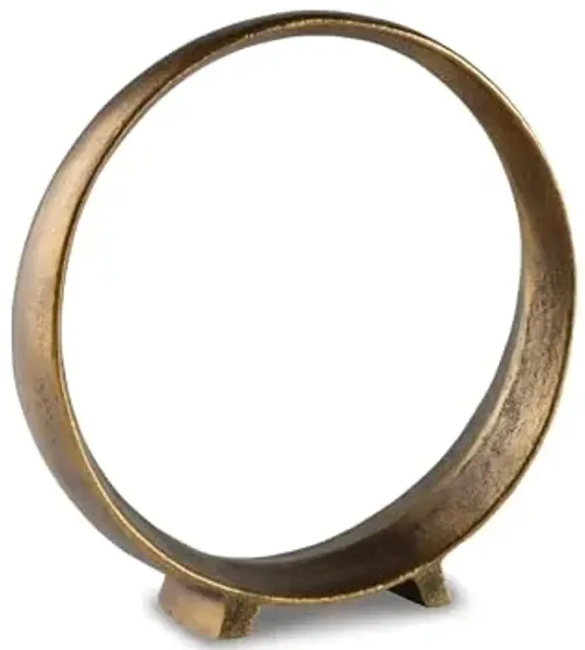 Signature Design by Ashley Ryandale Round Metal Sculpture, Antique Brass Finish