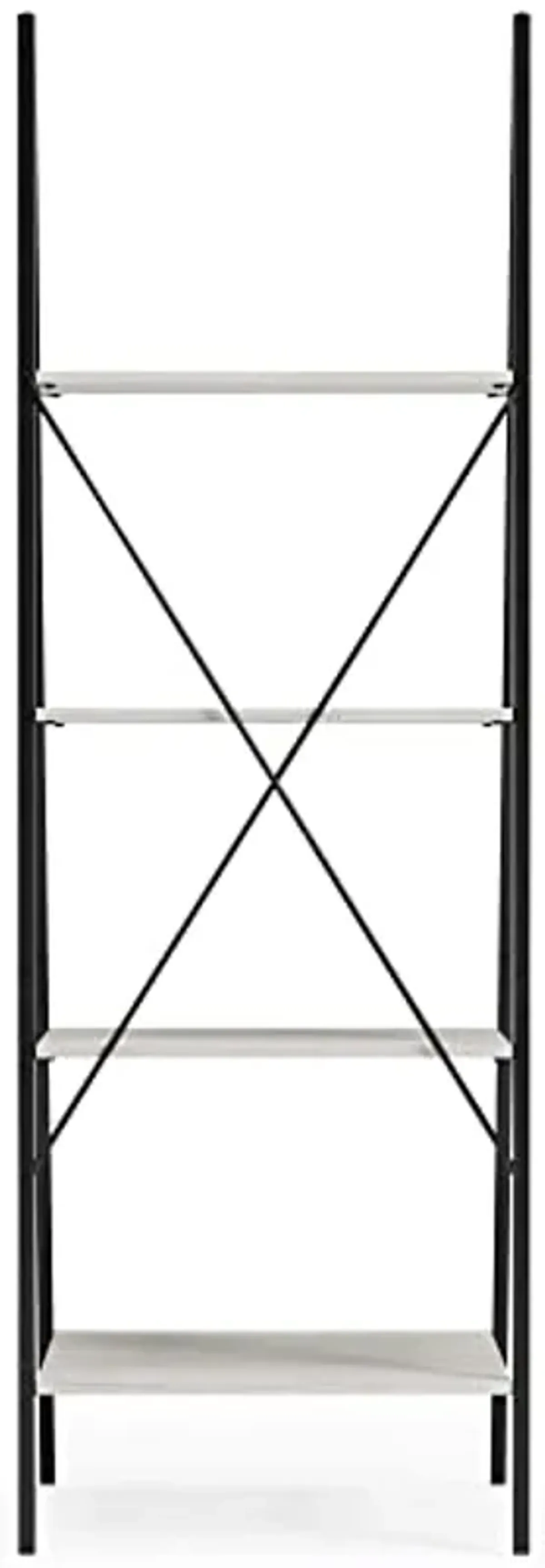 Signature Design by Ashley Bayflynn Contemporary 4 Shelf Bookcase, White & Black