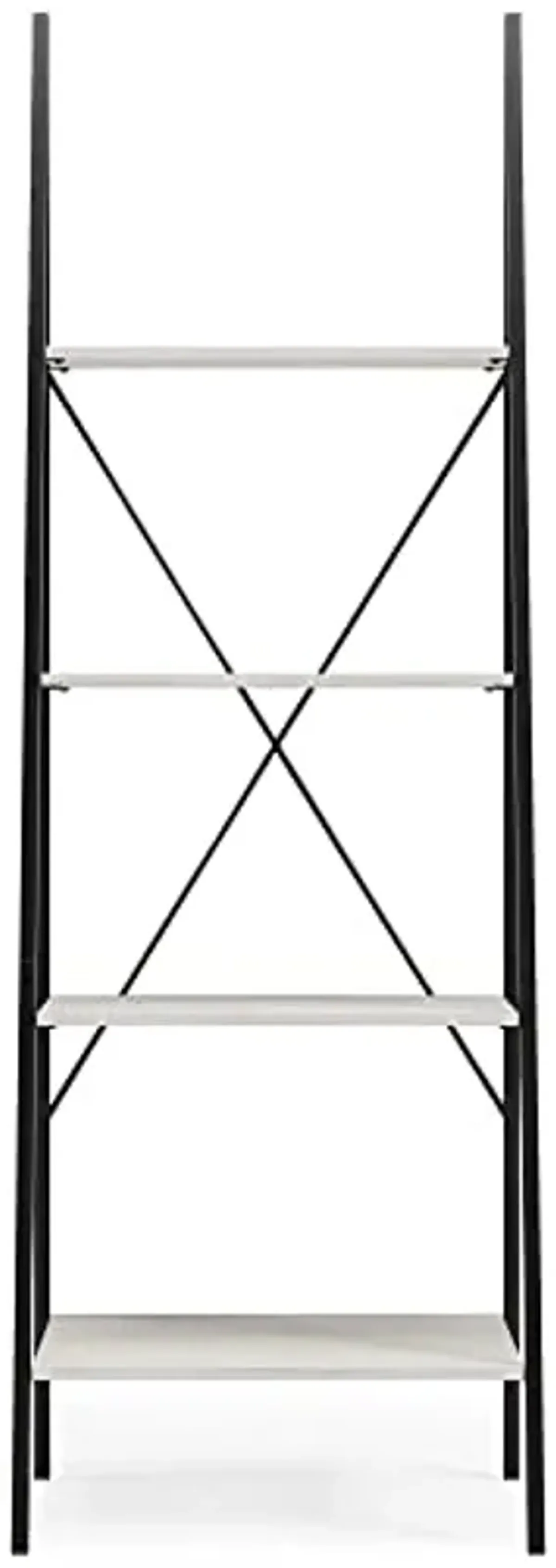 Signature Design by Ashley Bayflynn Contemporary 4 Shelf Bookcase, White & Black