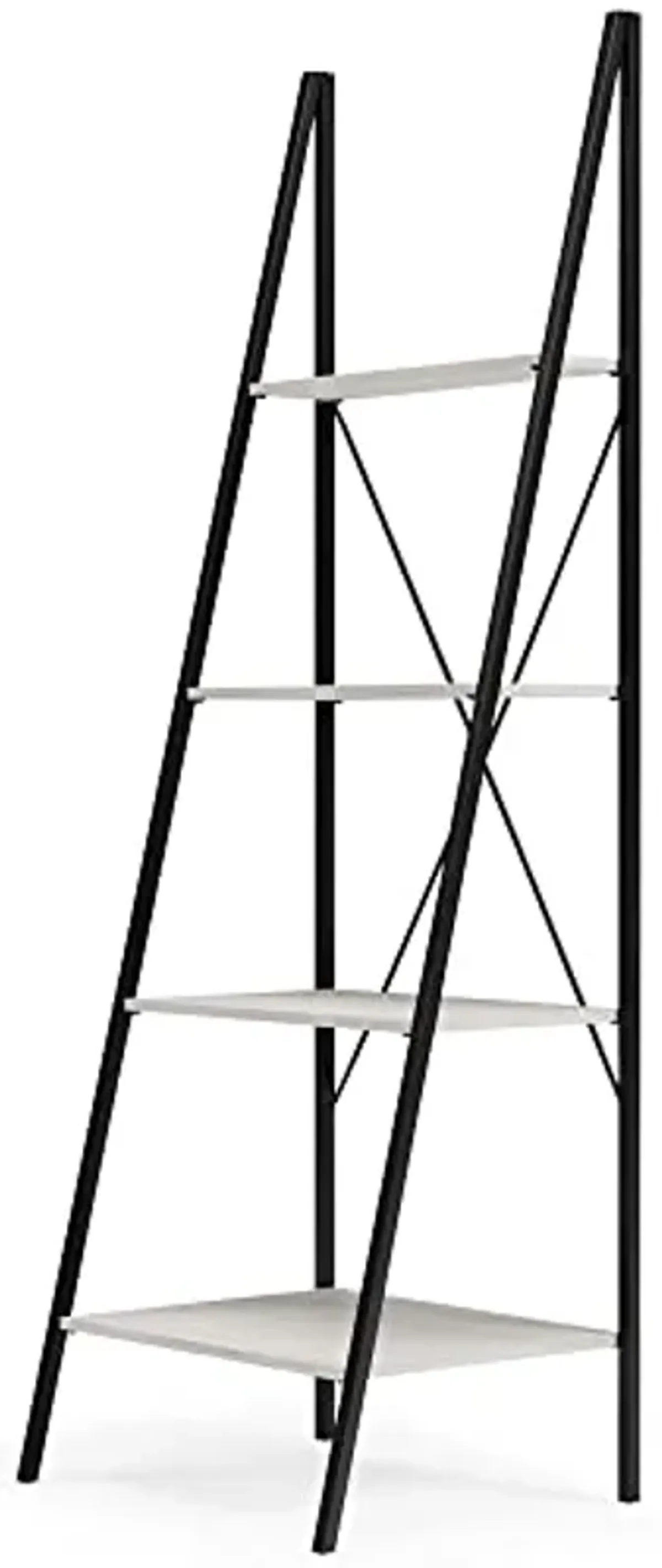 Signature Design by Ashley Bayflynn Contemporary 4 Shelf Bookcase, White & Black