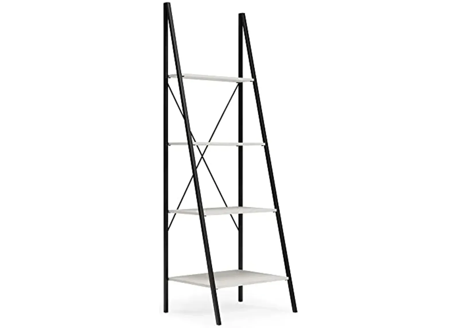 Signature Design by Ashley Bayflynn Contemporary 4 Shelf Bookcase, White & Black