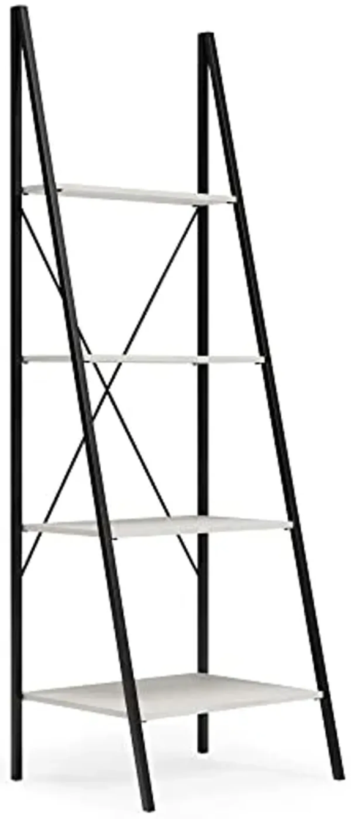 Signature Design by Ashley Bayflynn Contemporary 4 Shelf Bookcase, White & Black