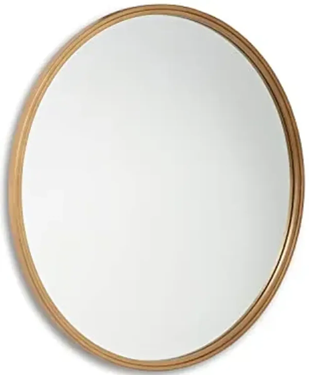 Signature Design by Ashley Brocky Round 32" Accent Mirror, Gold Finish