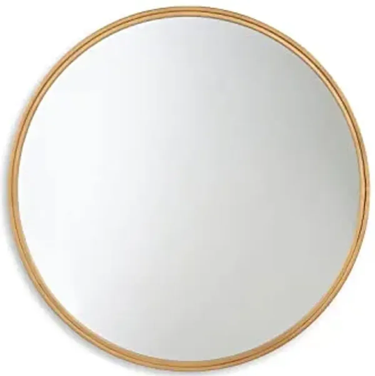 Signature Design by Ashley Brocky Round 32" Accent Mirror, Gold Finish