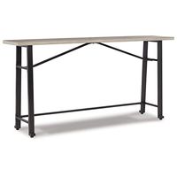 Signature Design by Ashley Karisslyn Urban Industrial Counter Height Long Table, Black & Beige