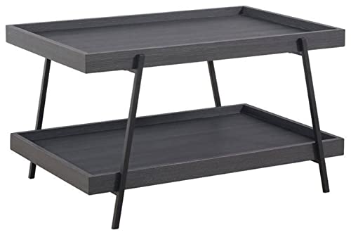 Signature Design by Ashley Yarlow Modern Tray Top Coffee Table, Black