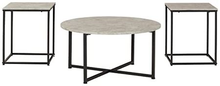 Signature Design by Ashley Lazabon Occasional Table Set, Includes Coffee & 2 End Tables, Gray