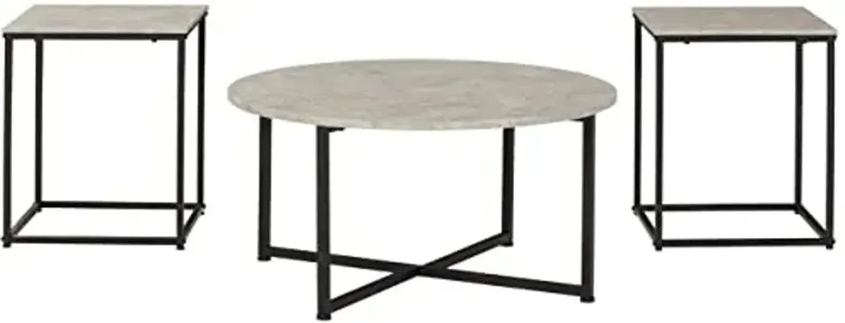 Signature Design by Ashley Lazabon Occasional Table Set, Includes Coffee & 2 End Tables, Gray