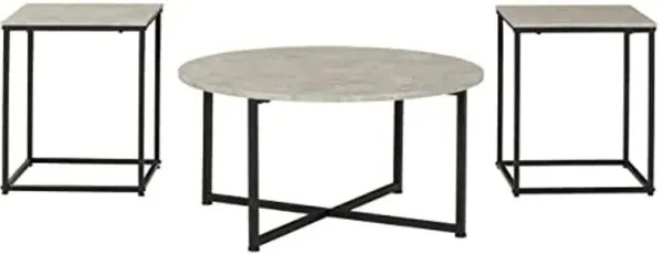 Signature Design by Ashley Lazabon Occasional Table Set, Includes Coffee & 2 End Tables, Gray