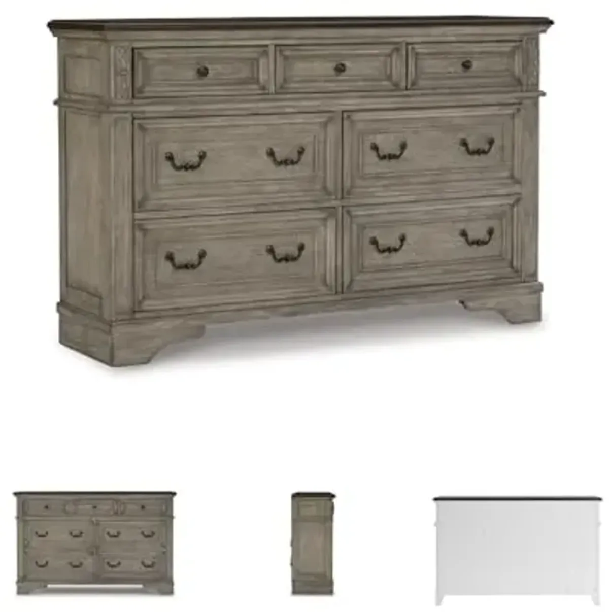 Signature Design by Ashley Londenbay Classic Farmhouse 7 Drawer Dresser, Brown & Gray