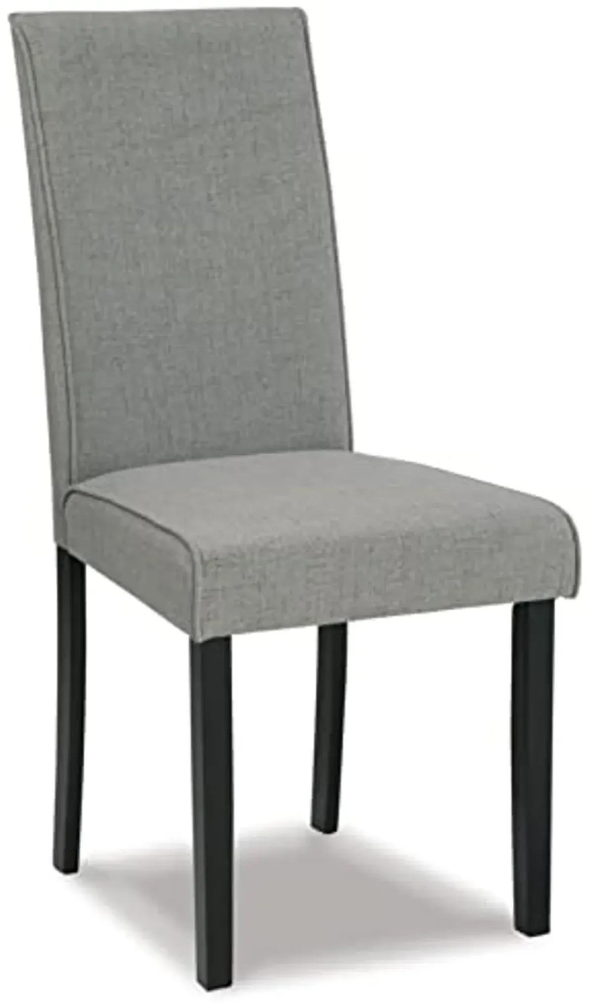 Signature Design by Ashley Kimonte Upholstered 19" Parsons Dining Chair, 2 Count, Dark Gray