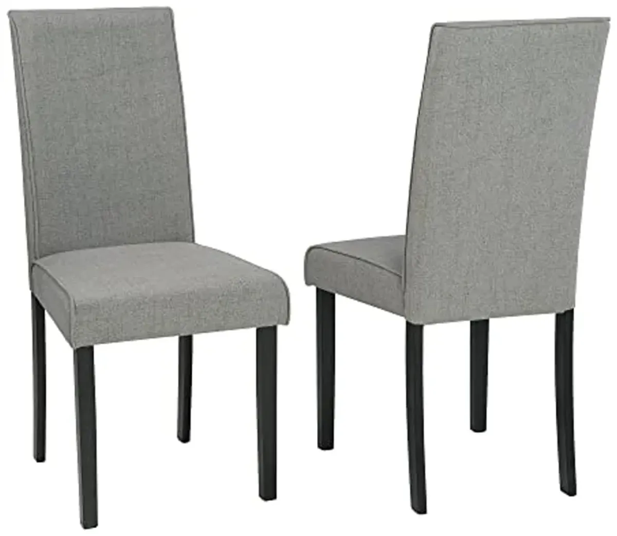 Signature Design by Ashley Kimonte Upholstered 19" Parsons Dining Chair, 2 Count, Dark Gray