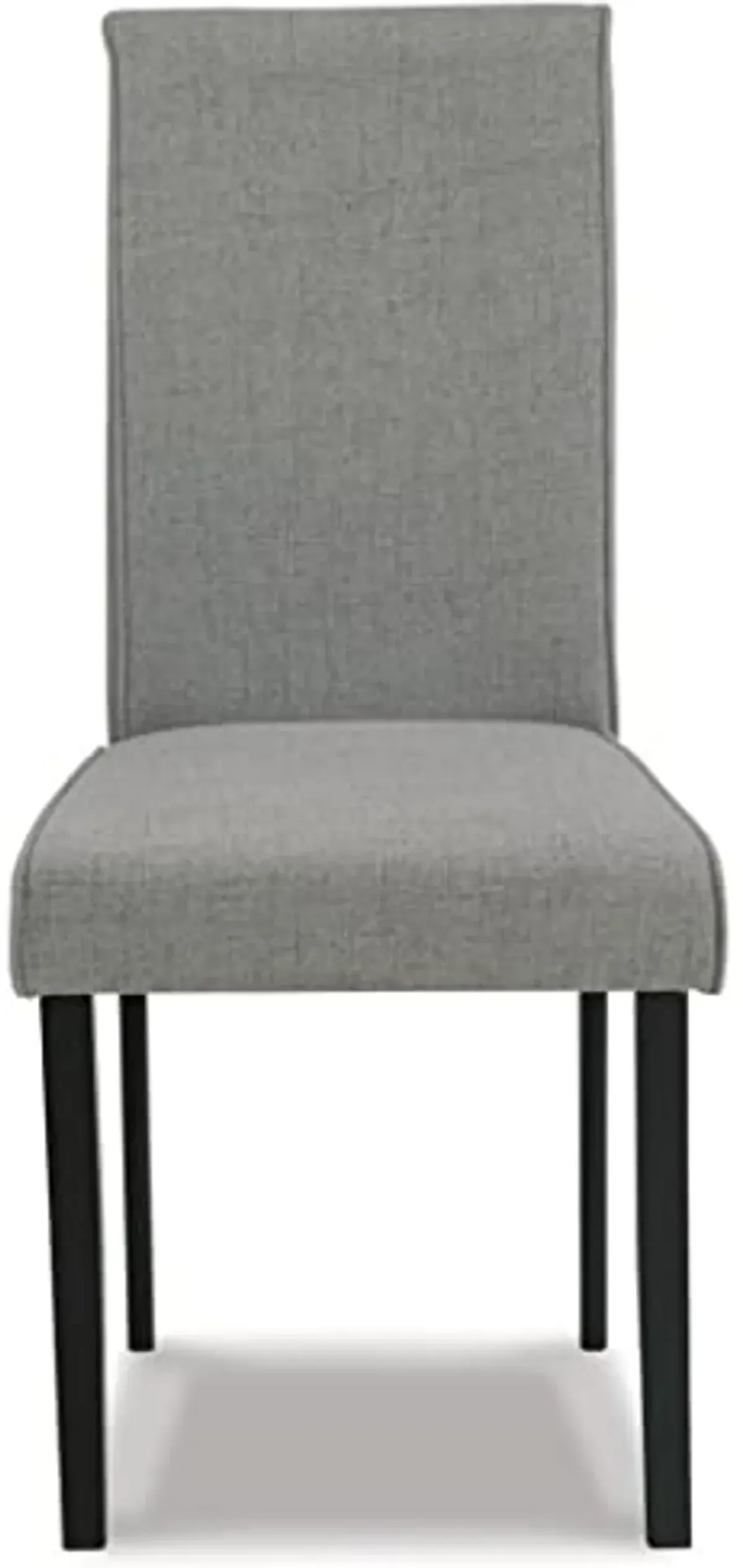 Signature Design by Ashley Kimonte Upholstered 19" Parsons Dining Chair, 2 Count, Dark Gray