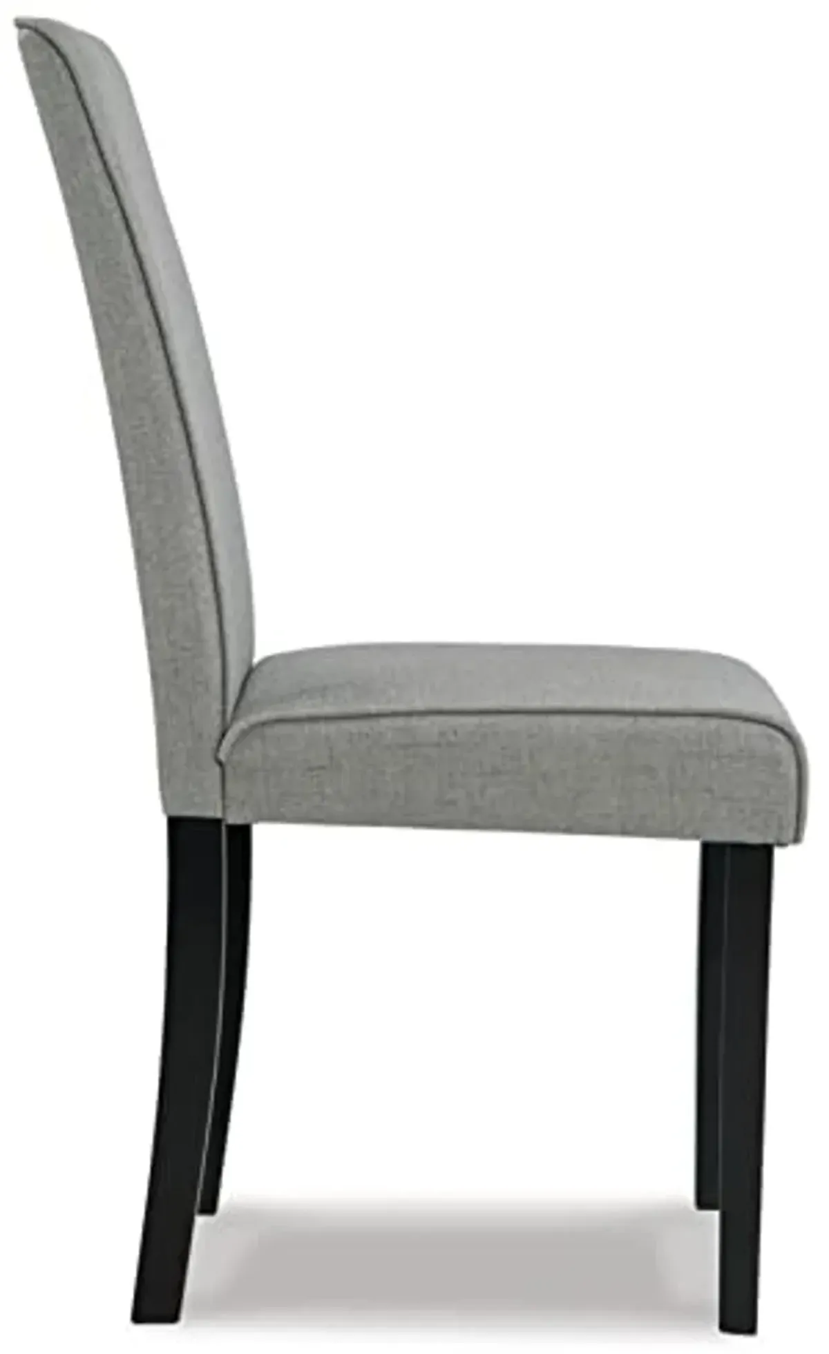 Signature Design by Ashley Kimonte Upholstered 19" Parsons Dining Chair, 2 Count, Dark Gray