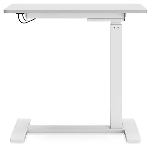 Signature Design By Ashley Lynxtyn Adjustable Height Side Desk, Beige