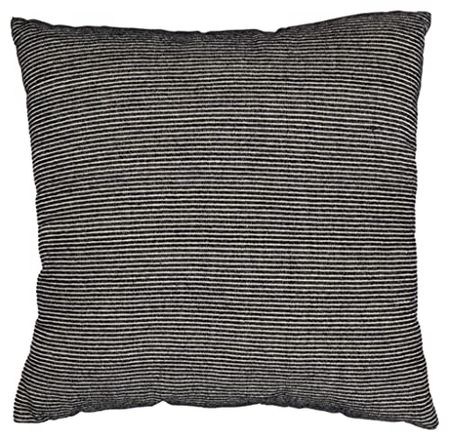 Signature Design by Ashley Edelmont Classic Square Cotton Accent Pillow, 20 x 20 Inches, Black & Beige