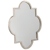 Signature Design by Ashley Beaumour Glam 24 in Quatrefoil Design Accent Mirror, Silver