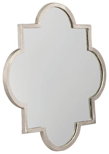 Signature Design by Ashley Beaumour Glam 24 in Quatrefoil Design Accent Mirror, Silver