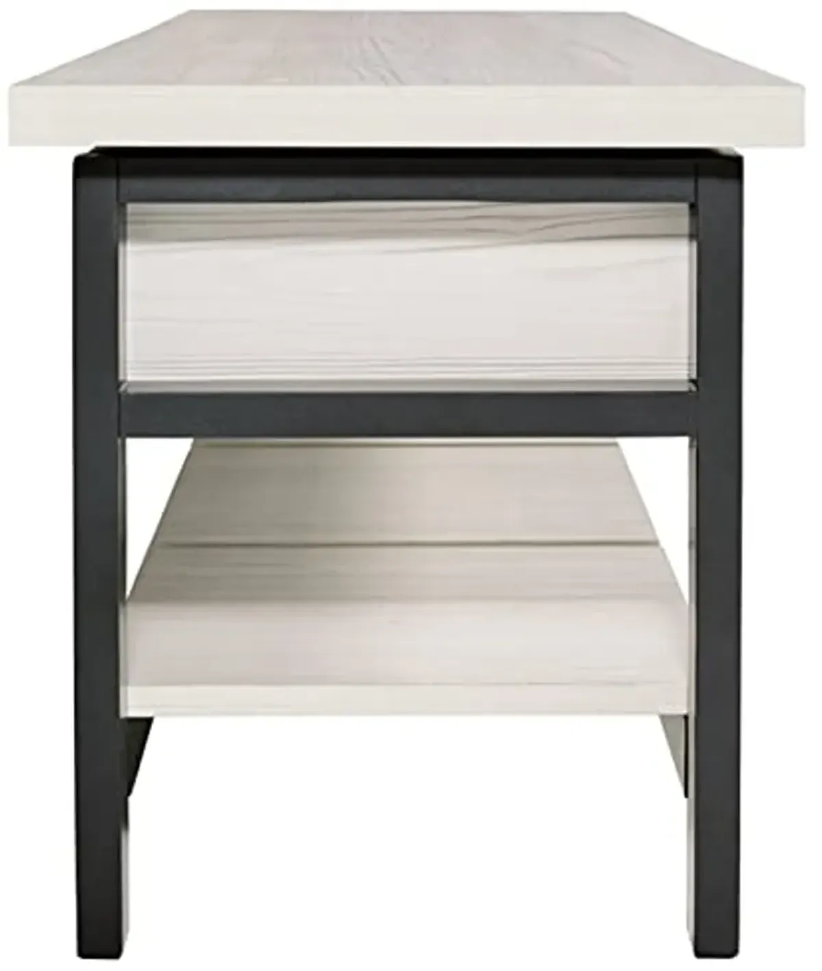 Signature Design by Ashley Rhyson Modern Storage Bench, Black & White