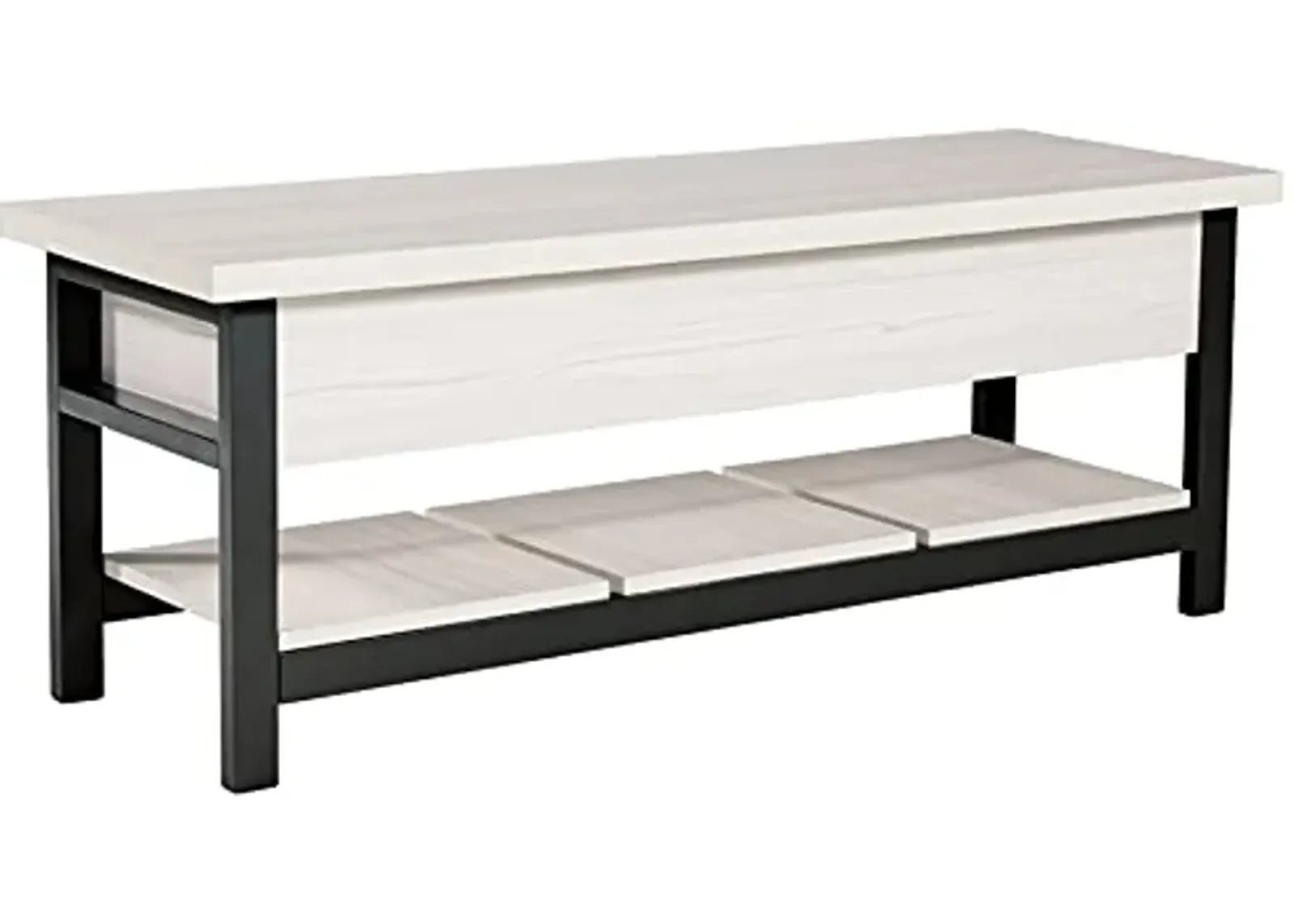 Signature Design by Ashley Rhyson Modern Storage Bench, Black & White