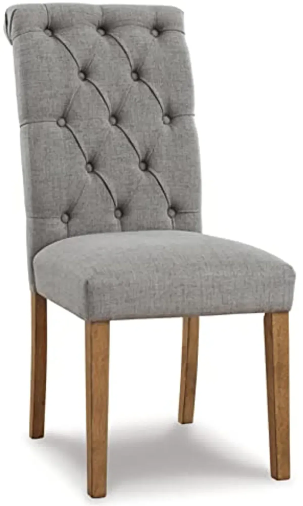 Signature Design by Ashley Harvina French Country 19" Tufted Upholstered Dining Chair, 2 Count, Gray