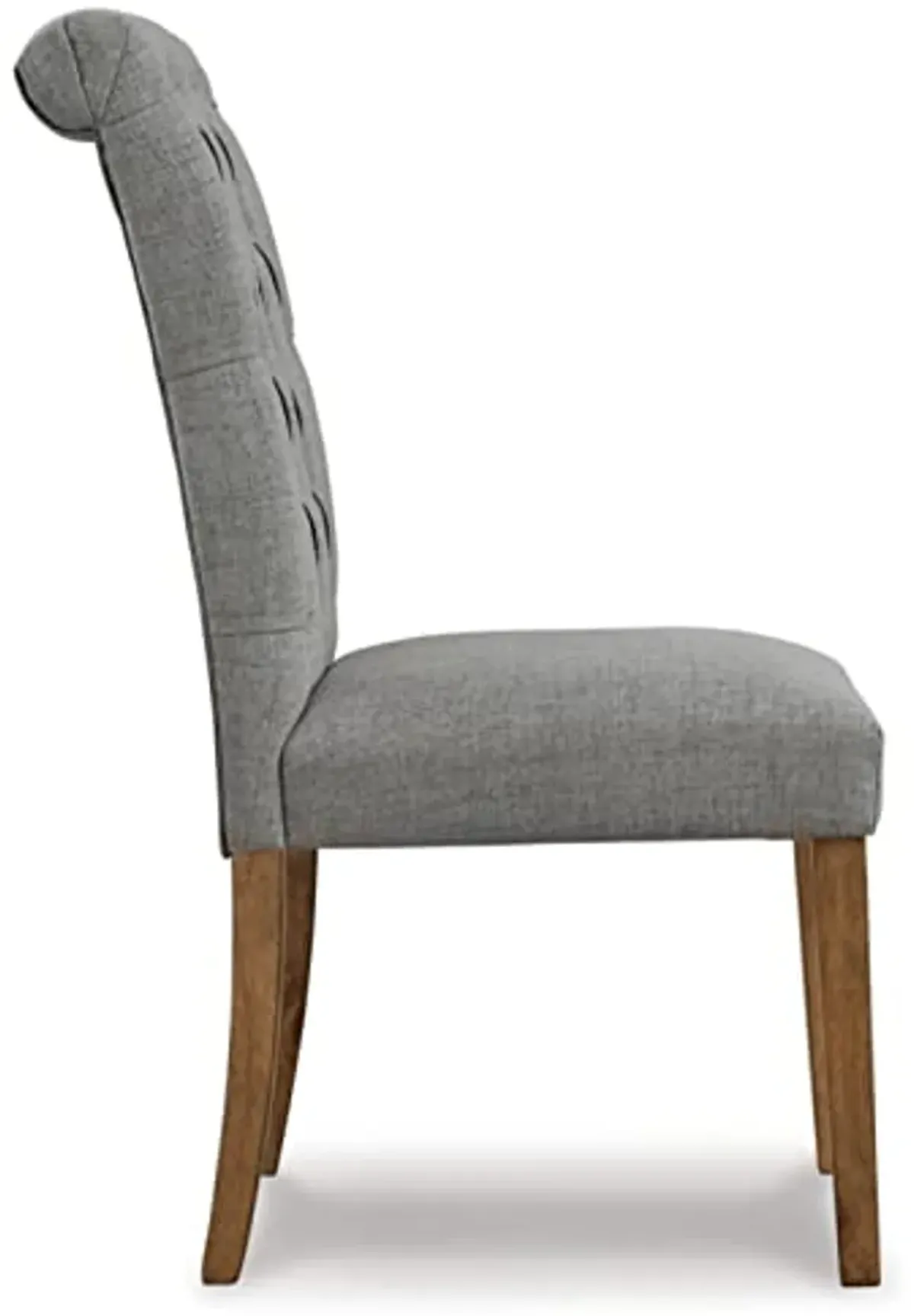 Signature Design by Ashley Harvina French Country 19" Tufted Upholstered Dining Chair, 2 Count, Gray