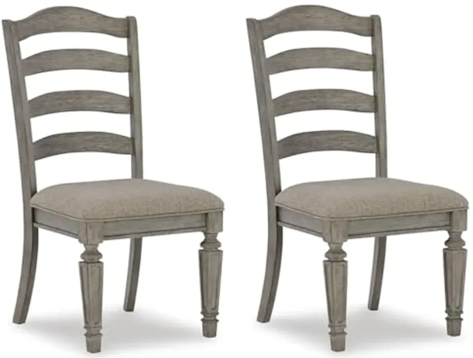 Signature Design by Ashley Lodenbay Classic Farmhouse Weathered Dining Chair, Set of 2, Antique Gray