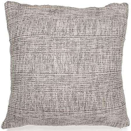 Signature Design by Ashley Carddon Farmhouse Square Cotton Accent Pillow, 20 x 20 Inches, Black & White