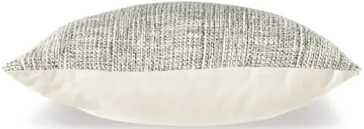 Signature Design by Ashley Carddon Farmhouse Square Cotton Accent Pillow, 20 x 20 Inches, Black & White