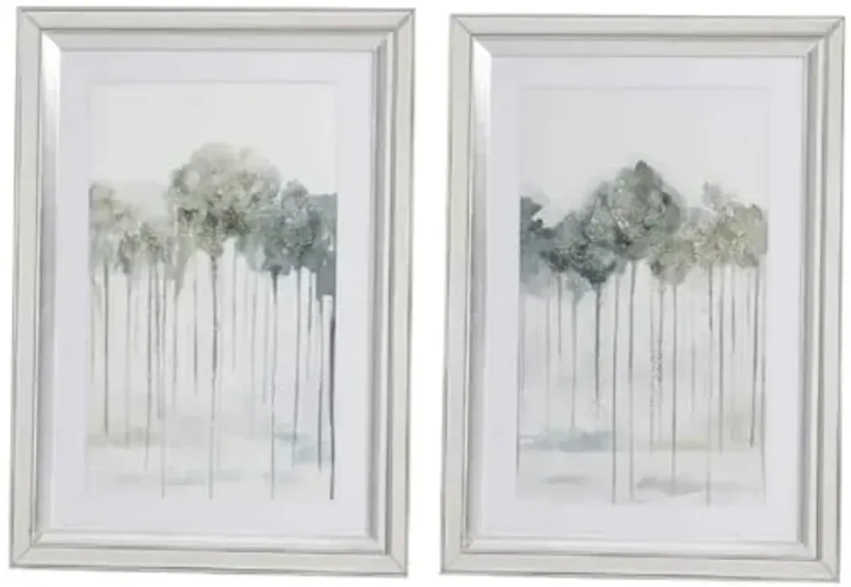 Wayborn Glowing Modern Grays Clouds Framed Wall Art