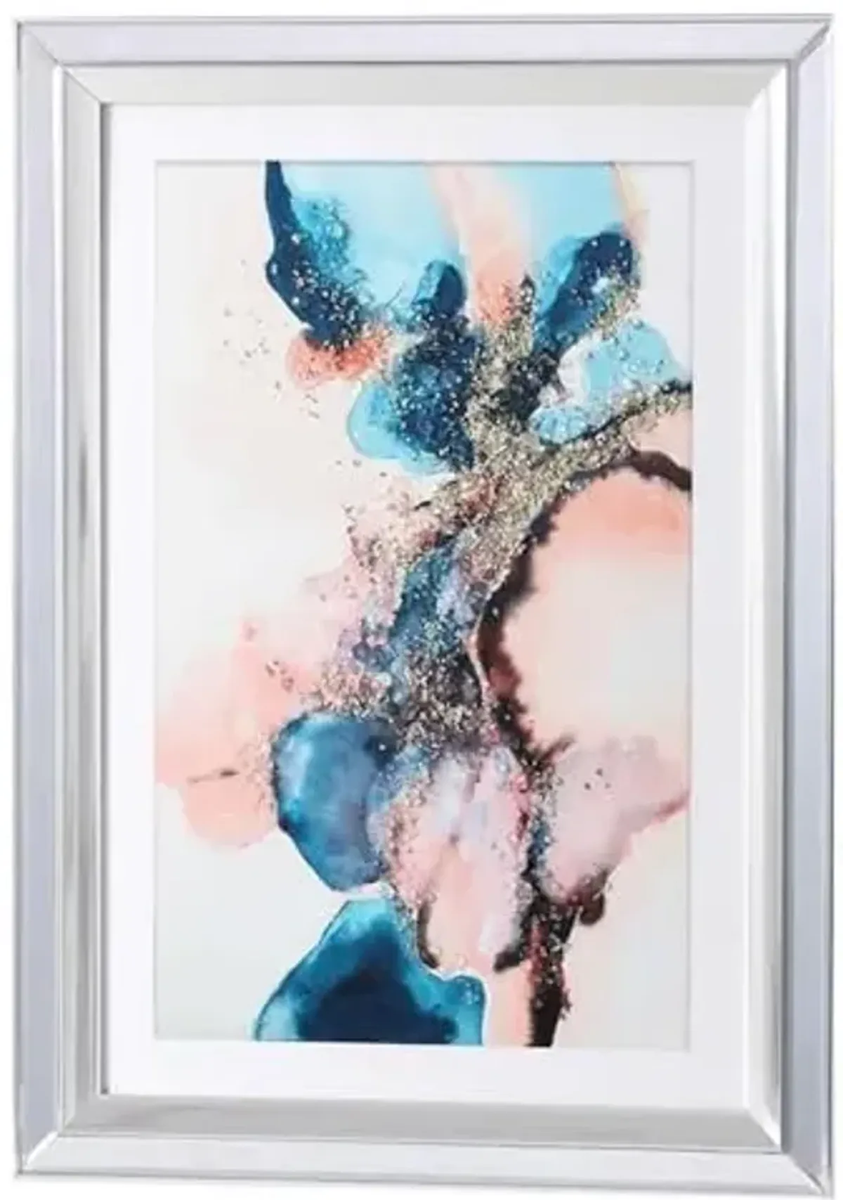 Wayborn Blue Marble Framed Wall Art