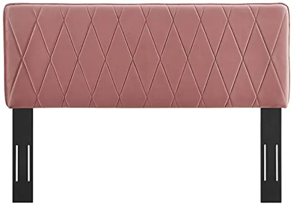 Modway Leila Performance Velvet Full/Queen Headboard in Dusty Rose