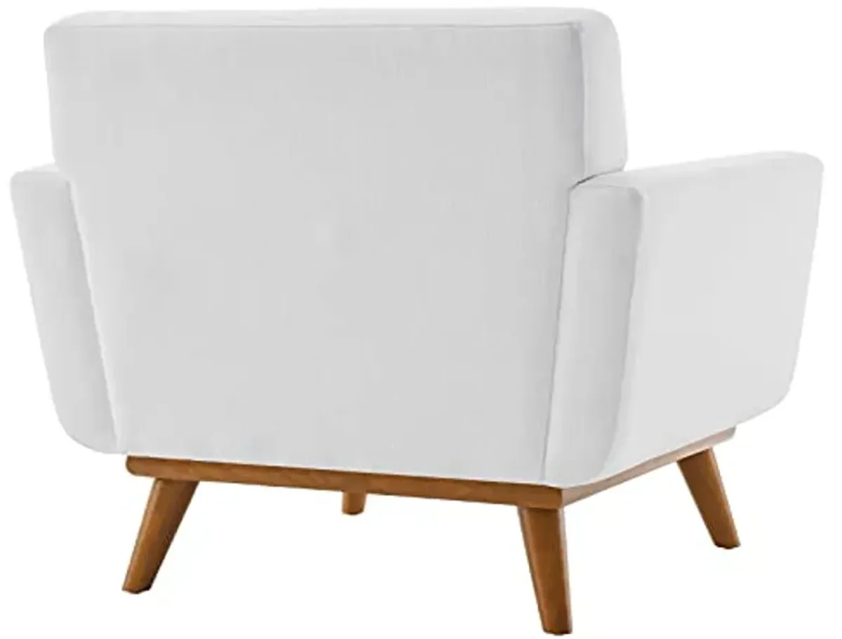 Modway Engage Upholstered Fabric Armchair, White