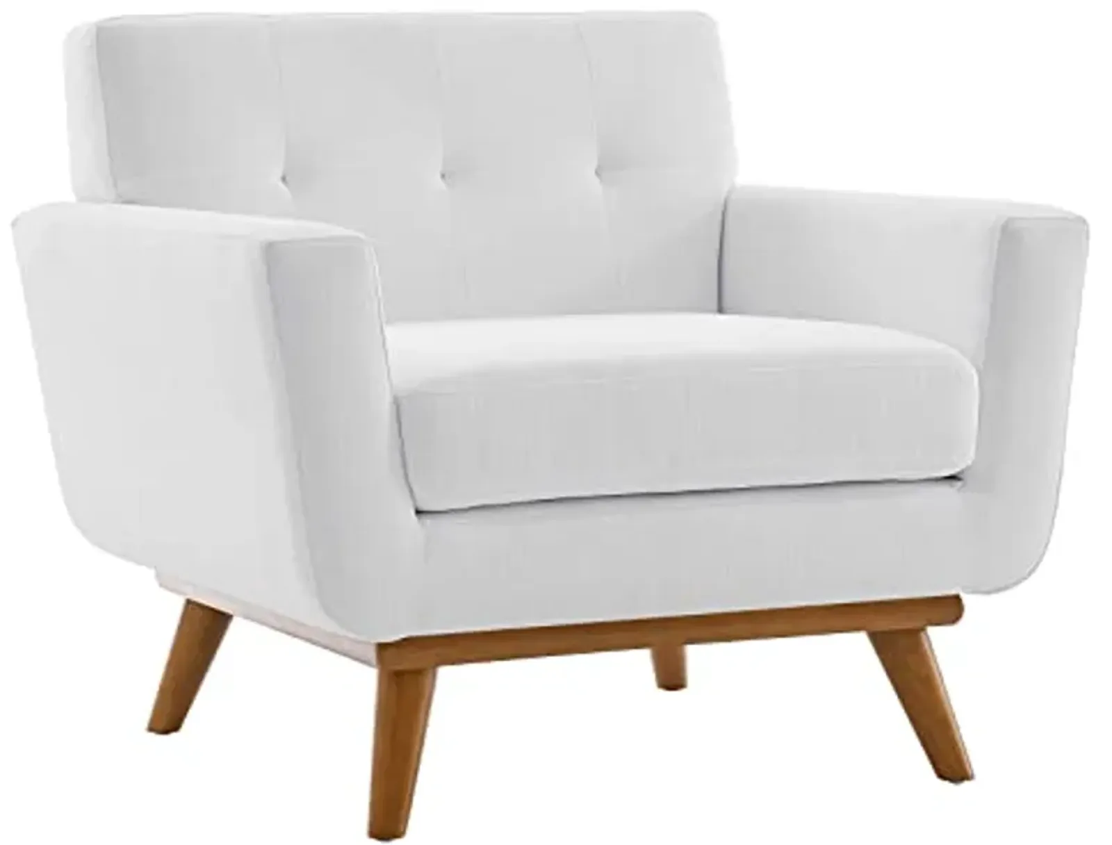 Modway Engage Upholstered Fabric Armchair, White