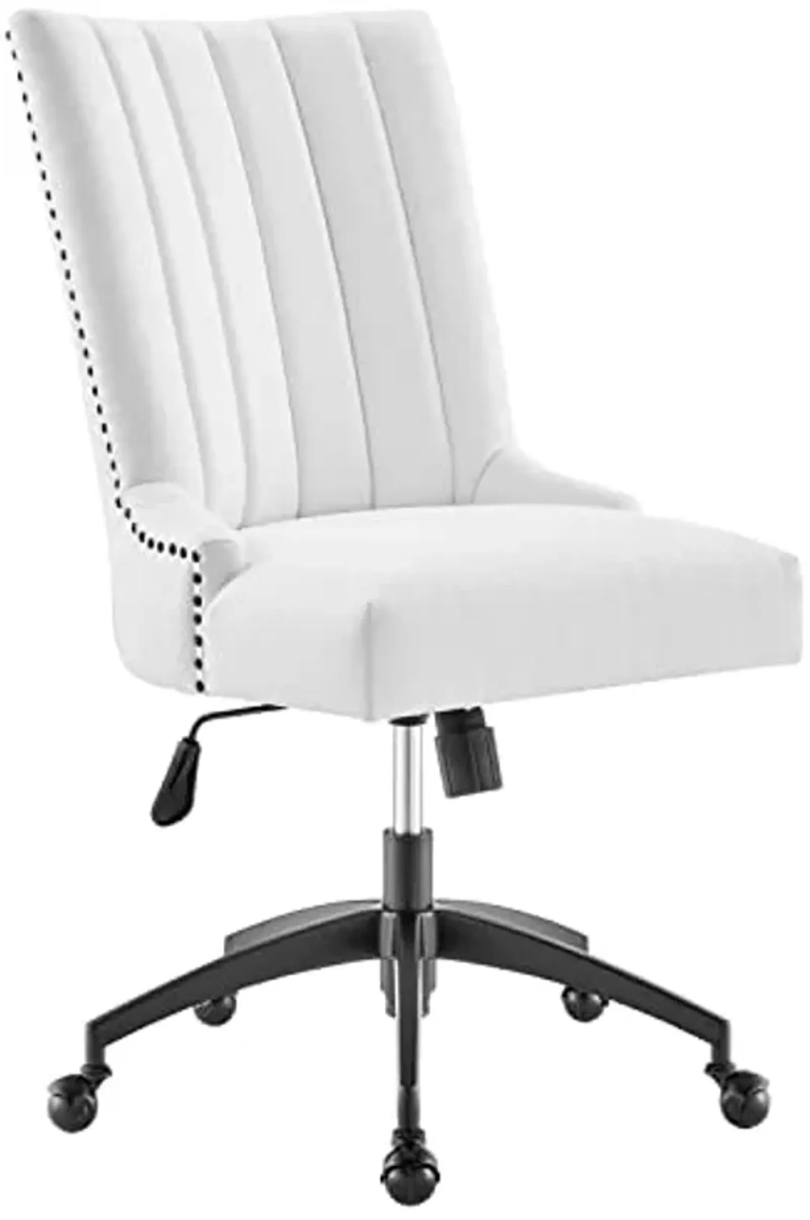 Modway Empower Channel Tufted Fabric Office Chair, Black White