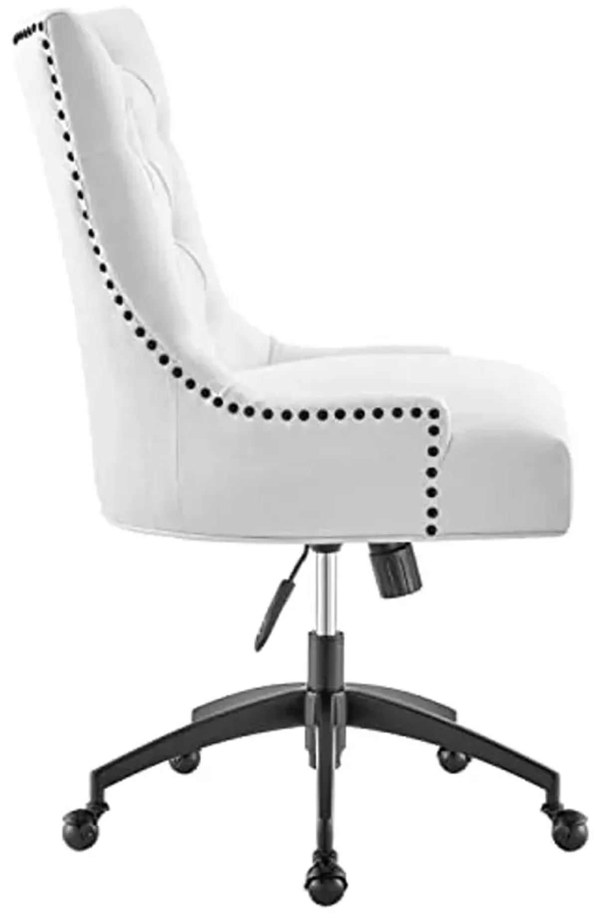 Modway Regent Tufted Fabric Swivel Office Chair, Black White